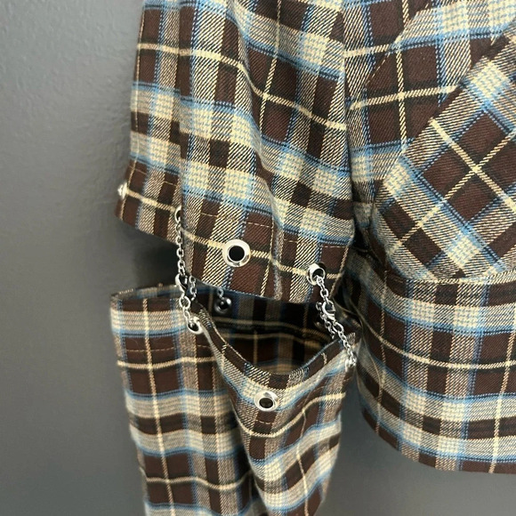 Liny Liberty deconstructed plaid crop jacket size L in mint condition - Picture 6 of 12